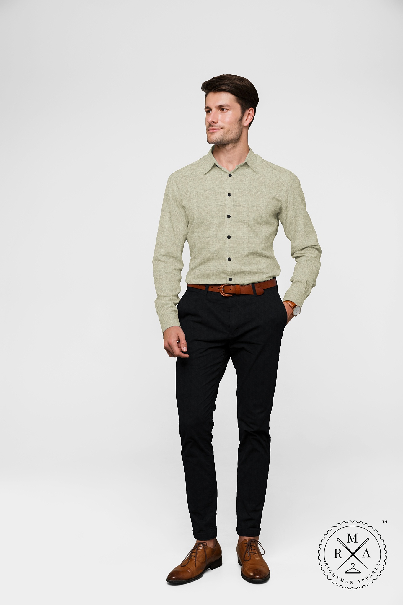 Beige Linen Shirt SH364
